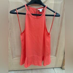 Diane von furstenberg Coral Silk Top Tank Cami Small